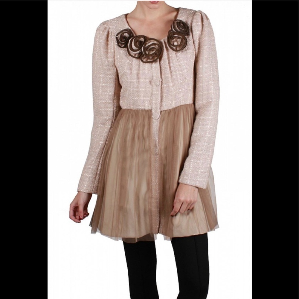 🩷 Anthropology Tulle Tweed Coat NWT 149.00 ‼️FINAL SALE